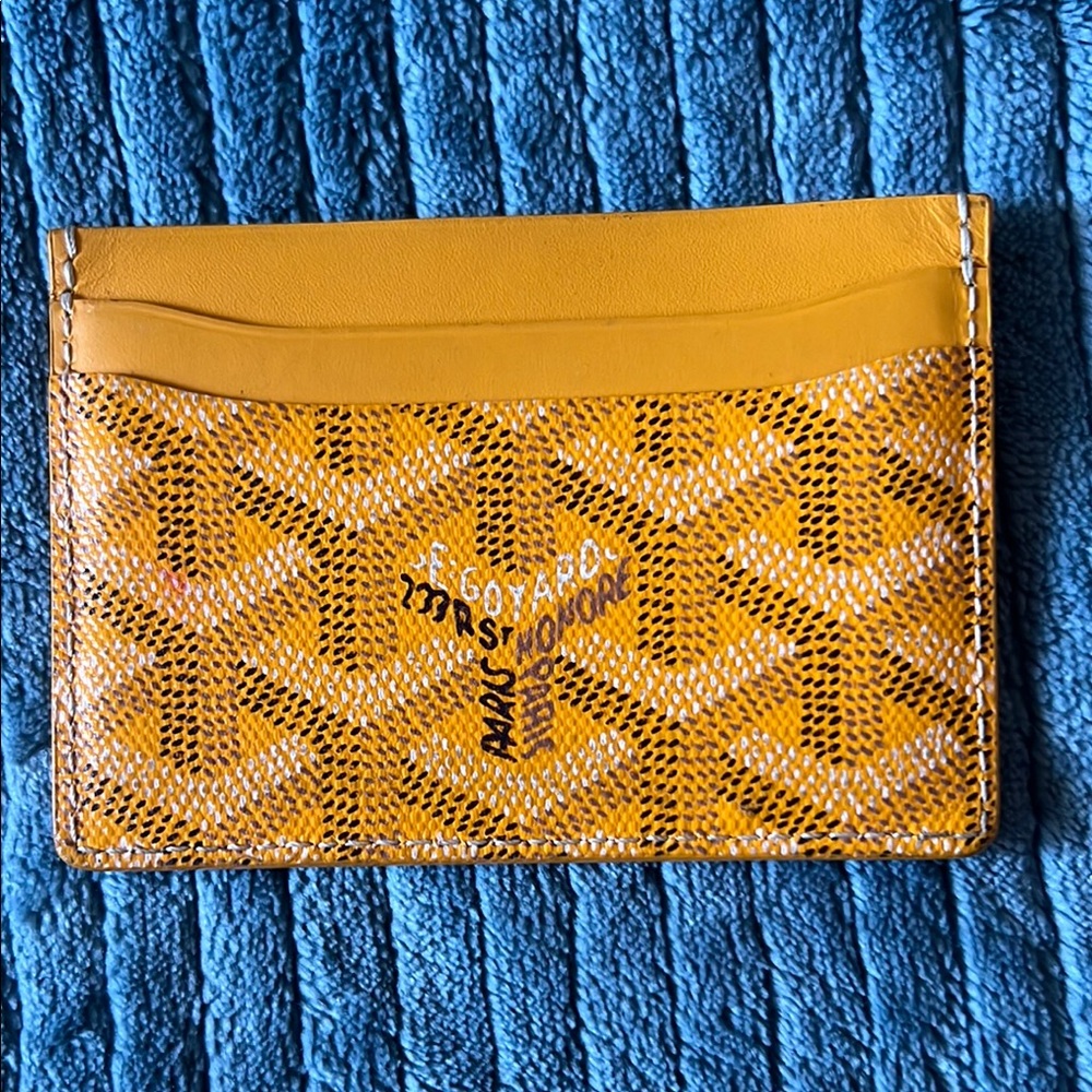 Goyard Yellow Card Holder